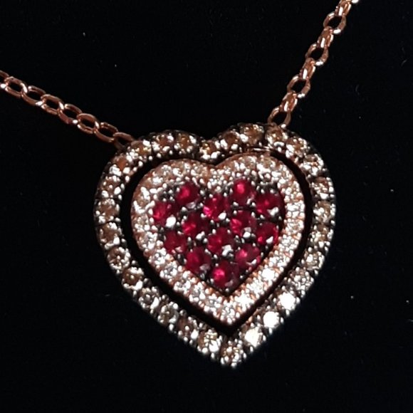 GODIVA x LE Vian 14K Diamond Heart Necklace - Picture 7 of 8